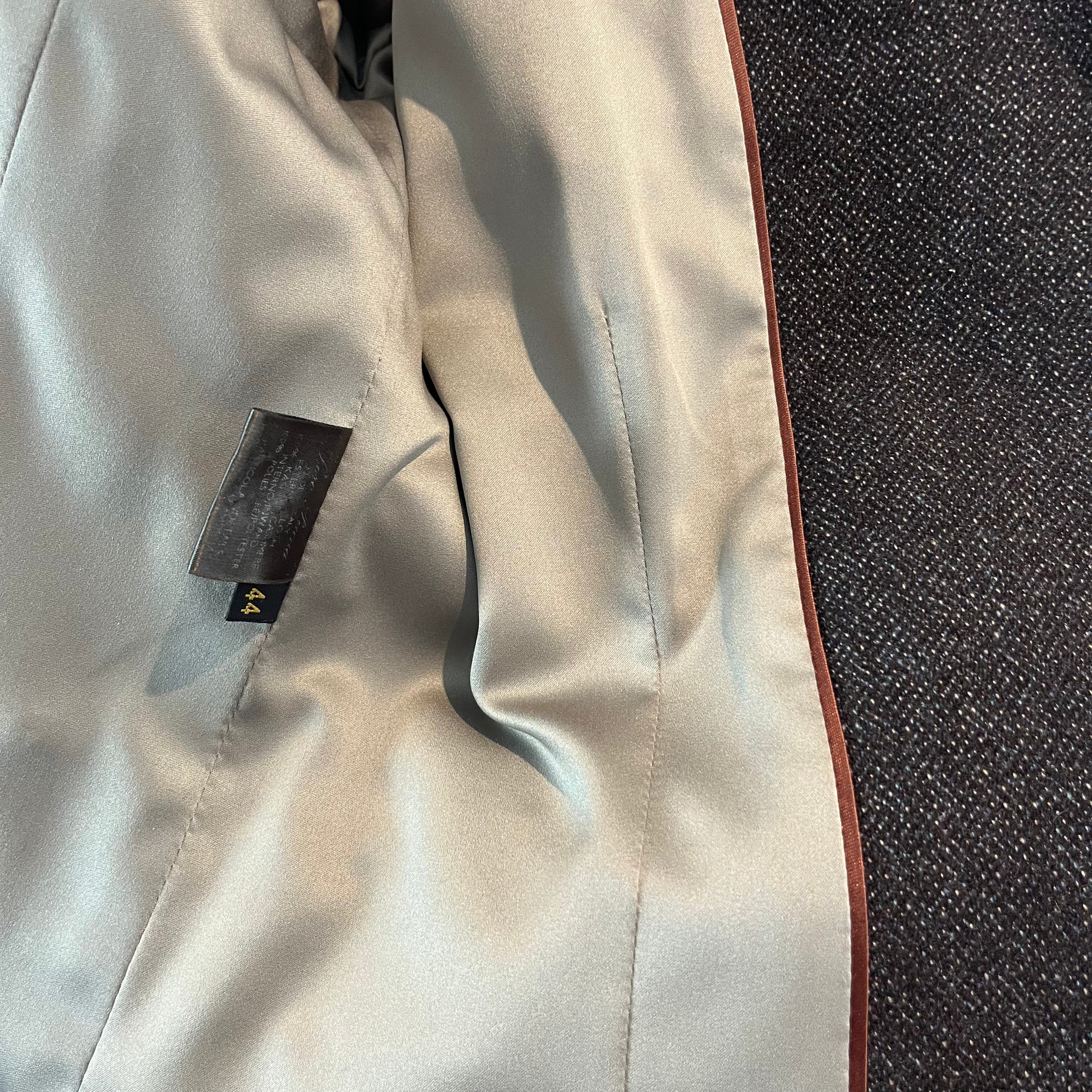 Loro Piana £3000 Chocolate Birds Eye Cashmere Jacket S