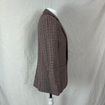 Sandro £469 Navy Red & Beige Check Wool & Cotton Jacket S