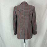 Sandro £469 Navy Red & Beige Check Wool & Cotton Jacket S
