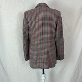 Sandro £469 Navy Red & Beige Check Wool & Cotton Jacket S