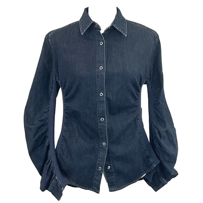 Stella McCartney Blue Denim Curve Sleeve Shirt S