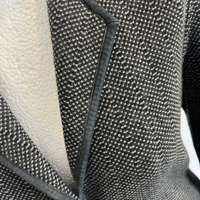 Loro Piana Black & Grey Knit Cashmere Jacket S