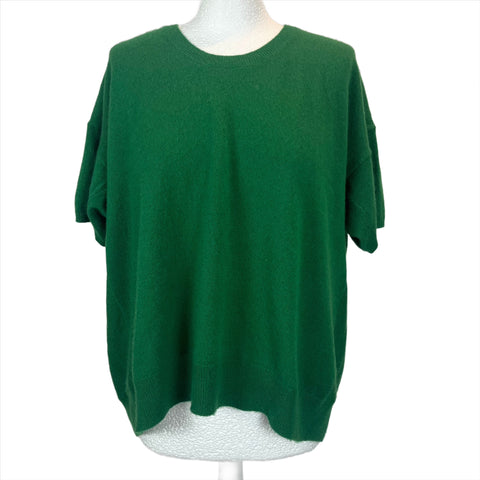 CT Plage Emerald Cashmere Knit Short Sleeve Sweater XS/S/M/L/XL