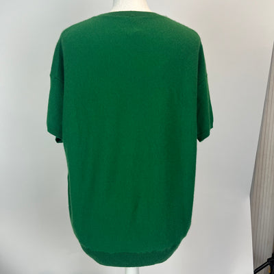 CT Plage Emerald Cashmere Knit Short Sleeve Sweater XS/S/M/L/XL