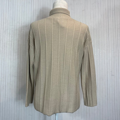 Max Mara Deep Cream Virgin Wool Turtleneck Sweater XS/S/M