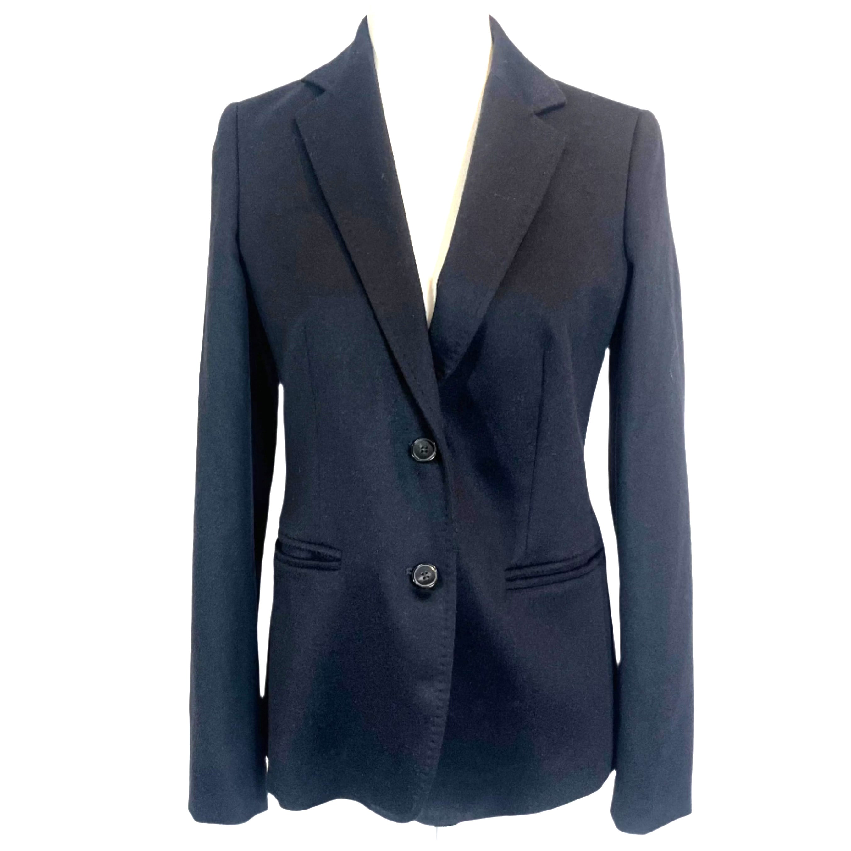 Max Mara £1000 Navy Camelhair Blazer XS