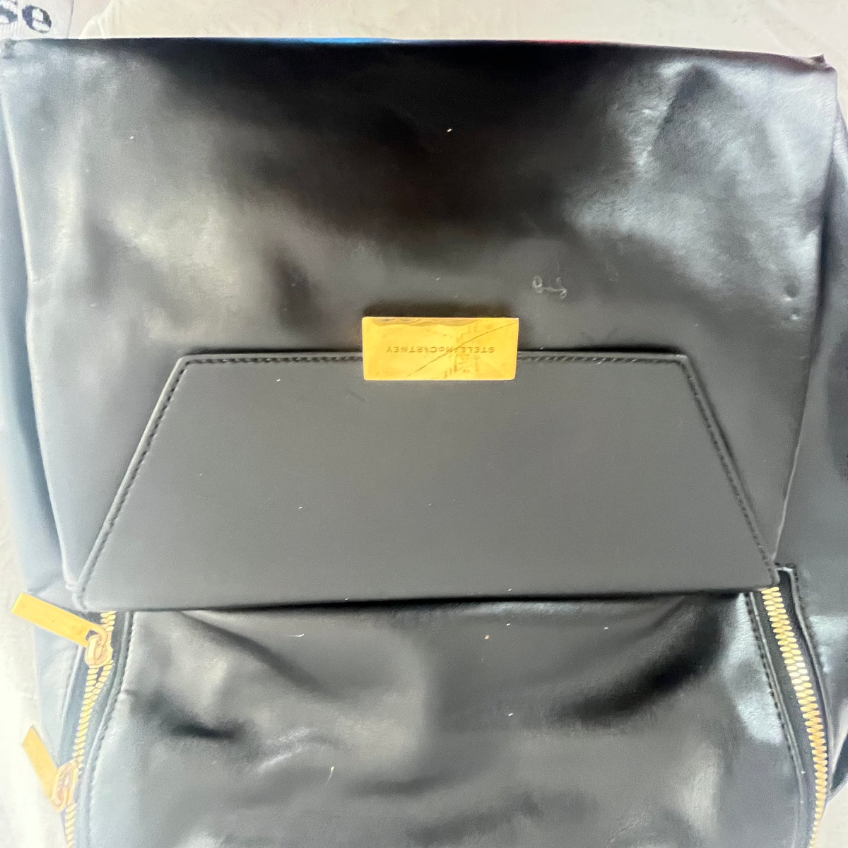 Stella McCartney Black Vegan Leather Beckett Backpack