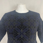 Dries Van Noten Charcoal Jacquard Knit Sweater XS