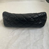 Moncler Black Quilted Leather Clutch Bag/ Beauty Case