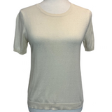 Weekend Max Mara Ivory Silk & Cotton Tee Sweater XS