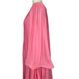 Rowen Rose Brand New £1720 Pink Pleated Georgette Maxi Dress XS