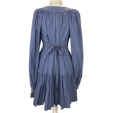 Anna Mason Dusty Blue Tufted Cotton Dress S