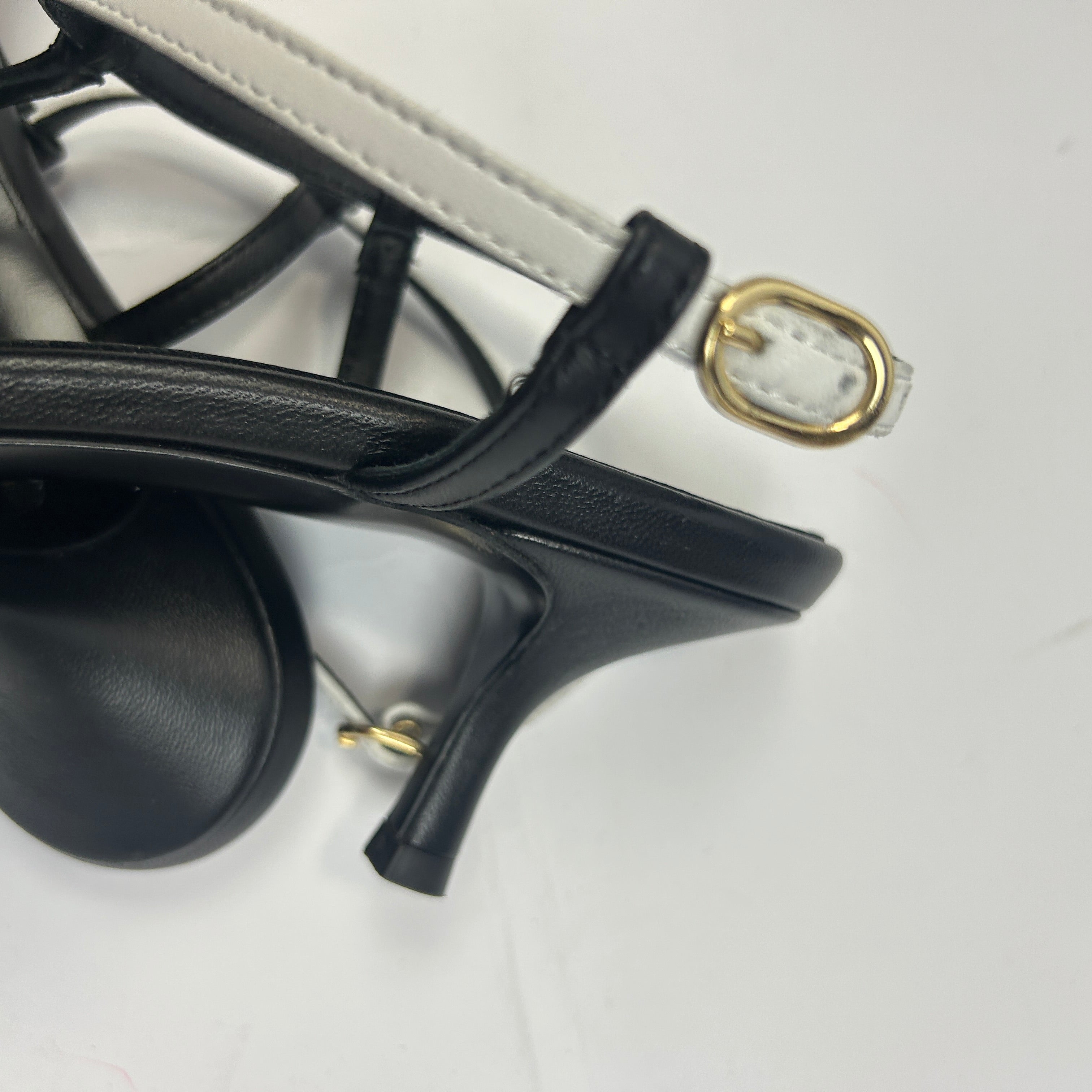 Toteme £430 Black & White Bicolour Strappy Sandals 40