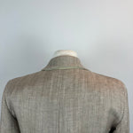 Loro Piana Camel Herringbone Linen & Silk Jacket S