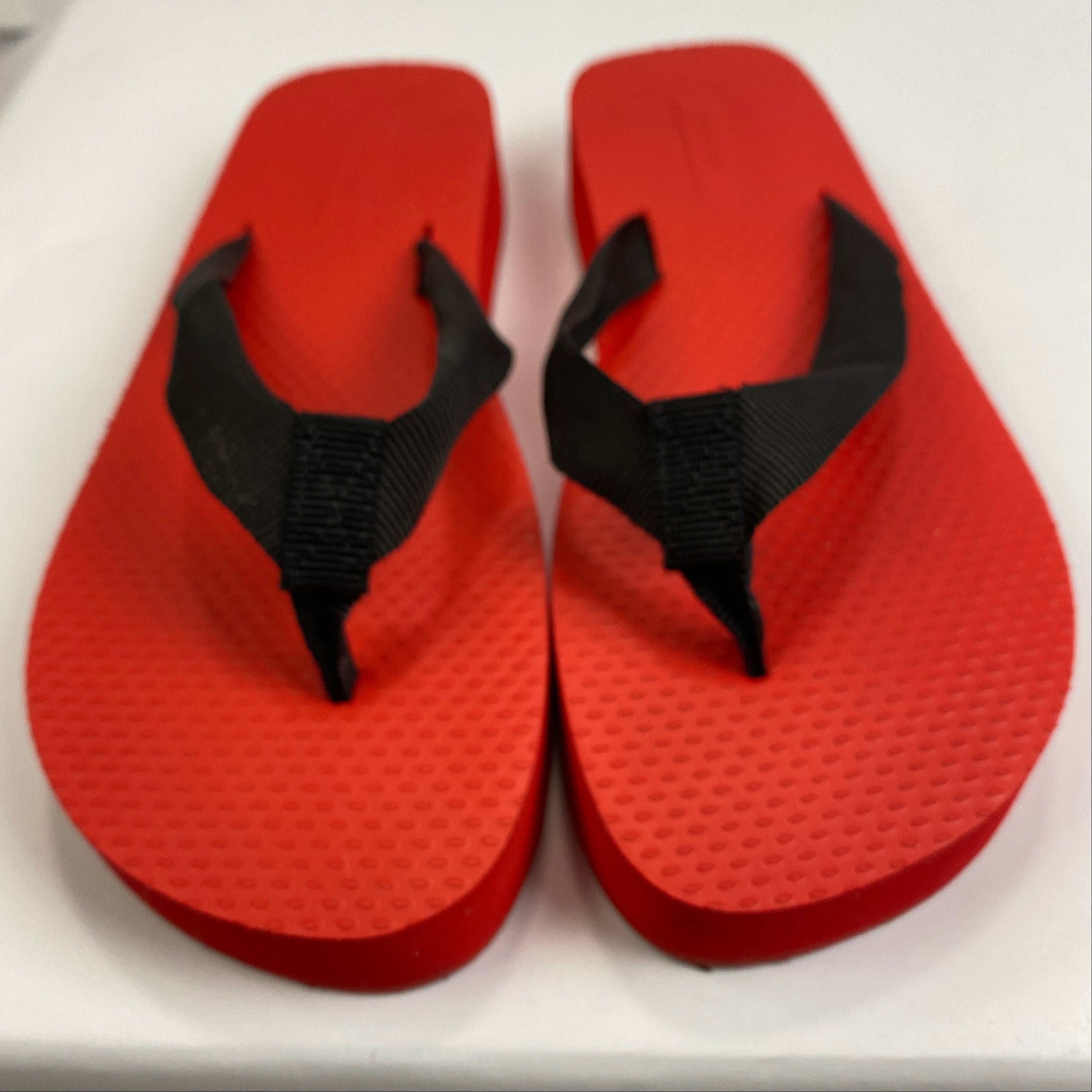 The Row £730 Black & Red Dune Platform Thongs 39