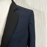 Another Tomorrow Brand New £860 Navy Wool Tuxedo Jacket XS