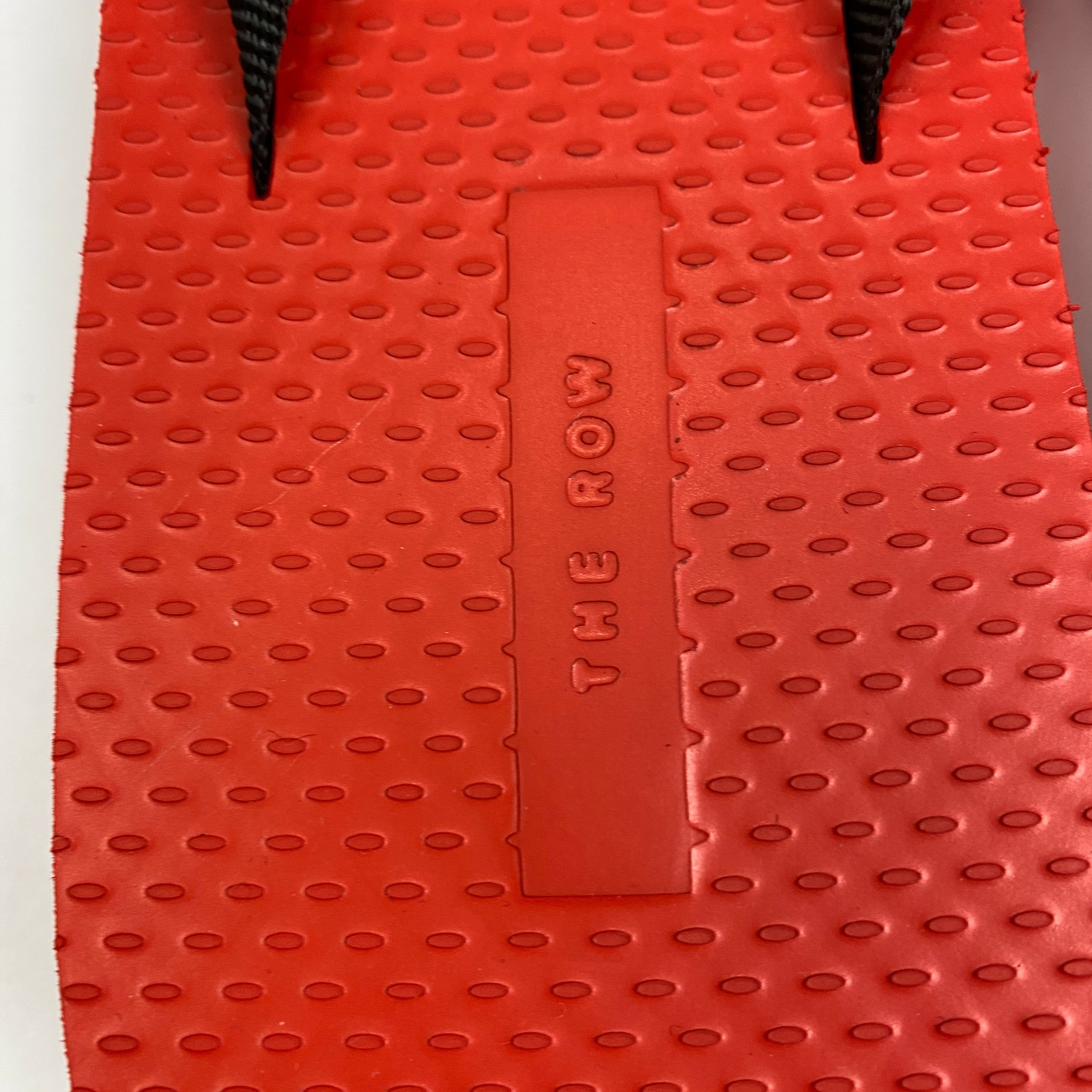 The Row £730 Black & Red Dune Platform Thongs 39