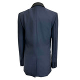 Another Tomorrow Brand New £860 Navy Wool Tuxedo Jacket XS