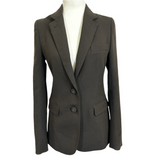 Joseph Deep Chocolate Ribbed Wool Jacket XS