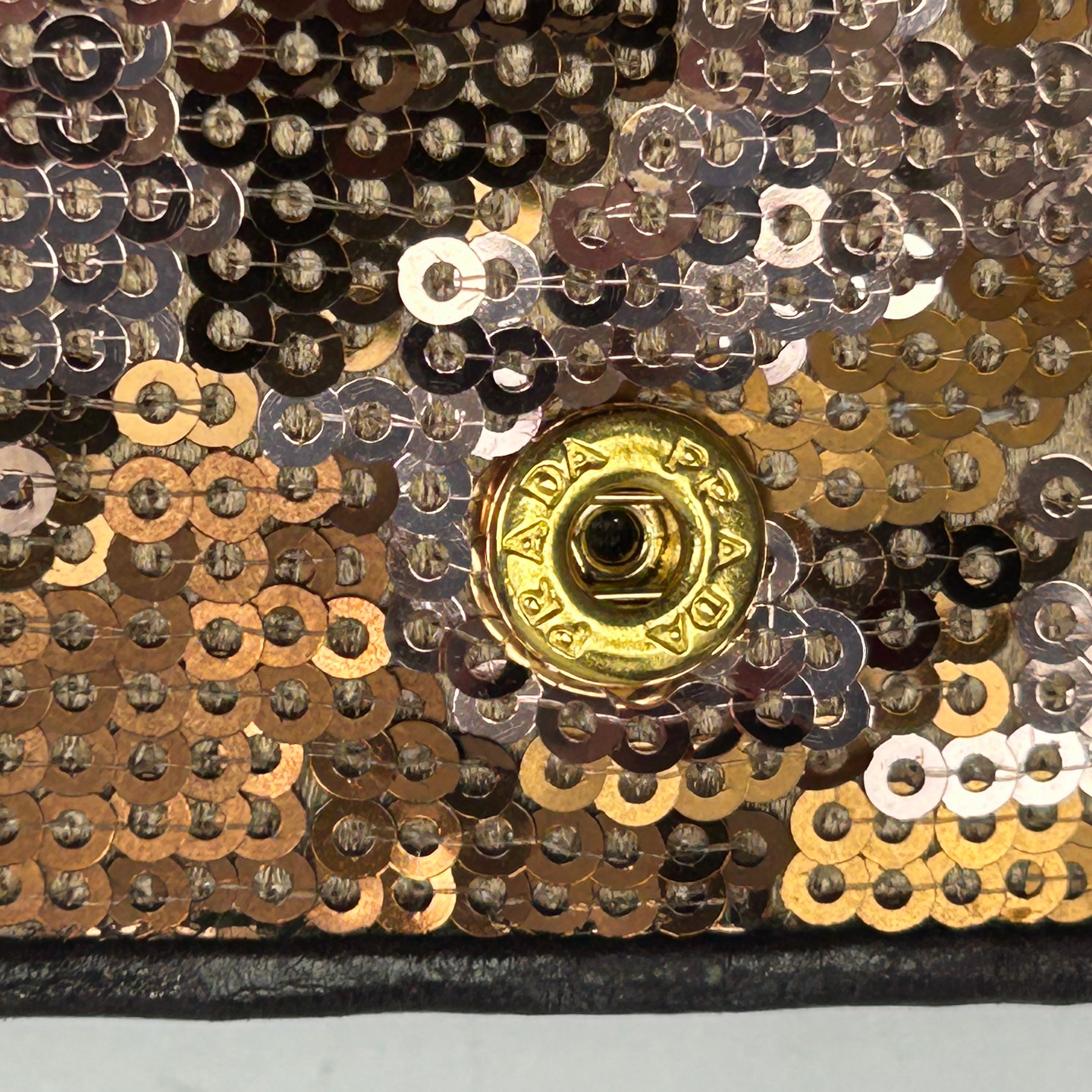 Prada Copper & Nude Sequin Camo Clutch Bag