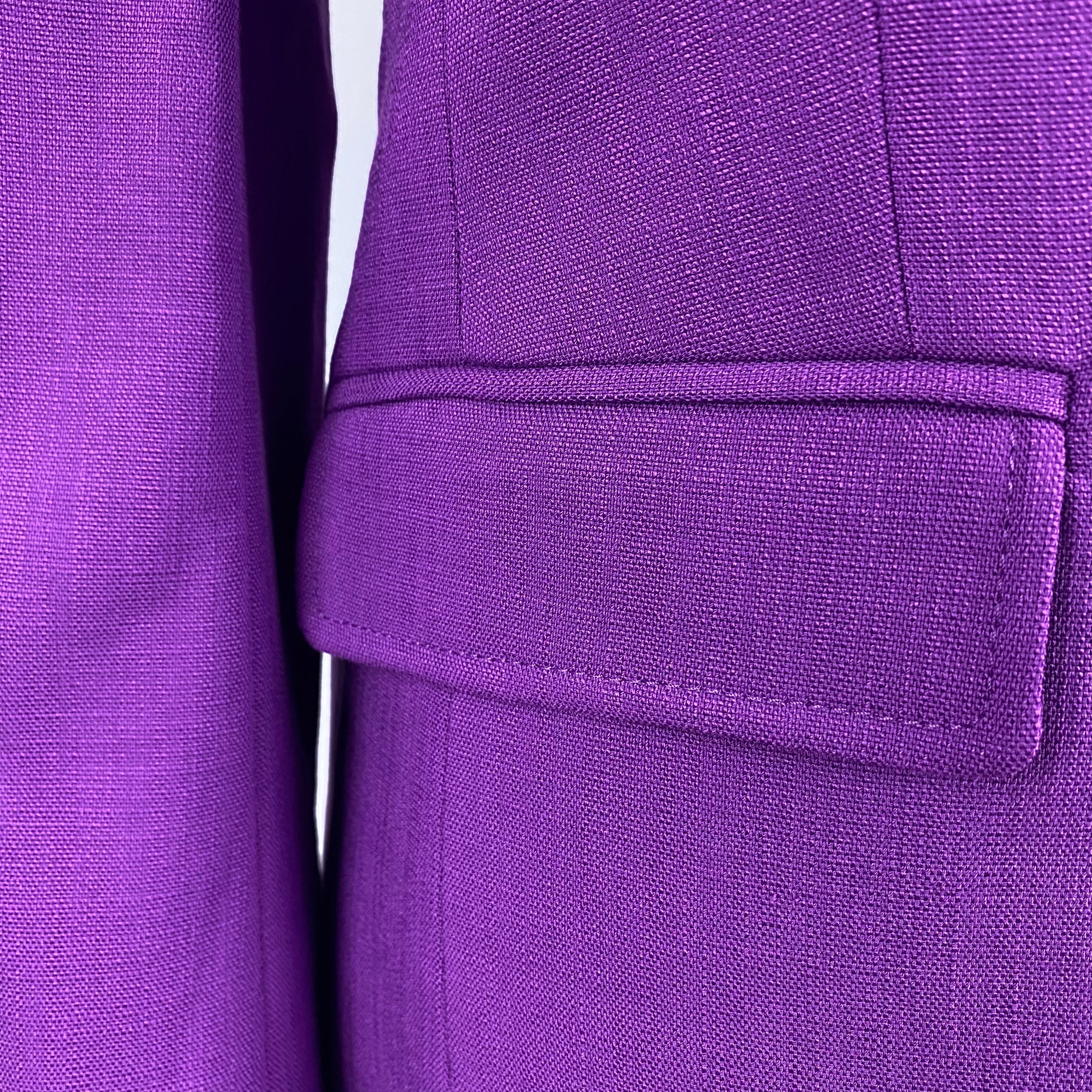 Me&Em Violet Viscose Weave Single Button Jacket XS