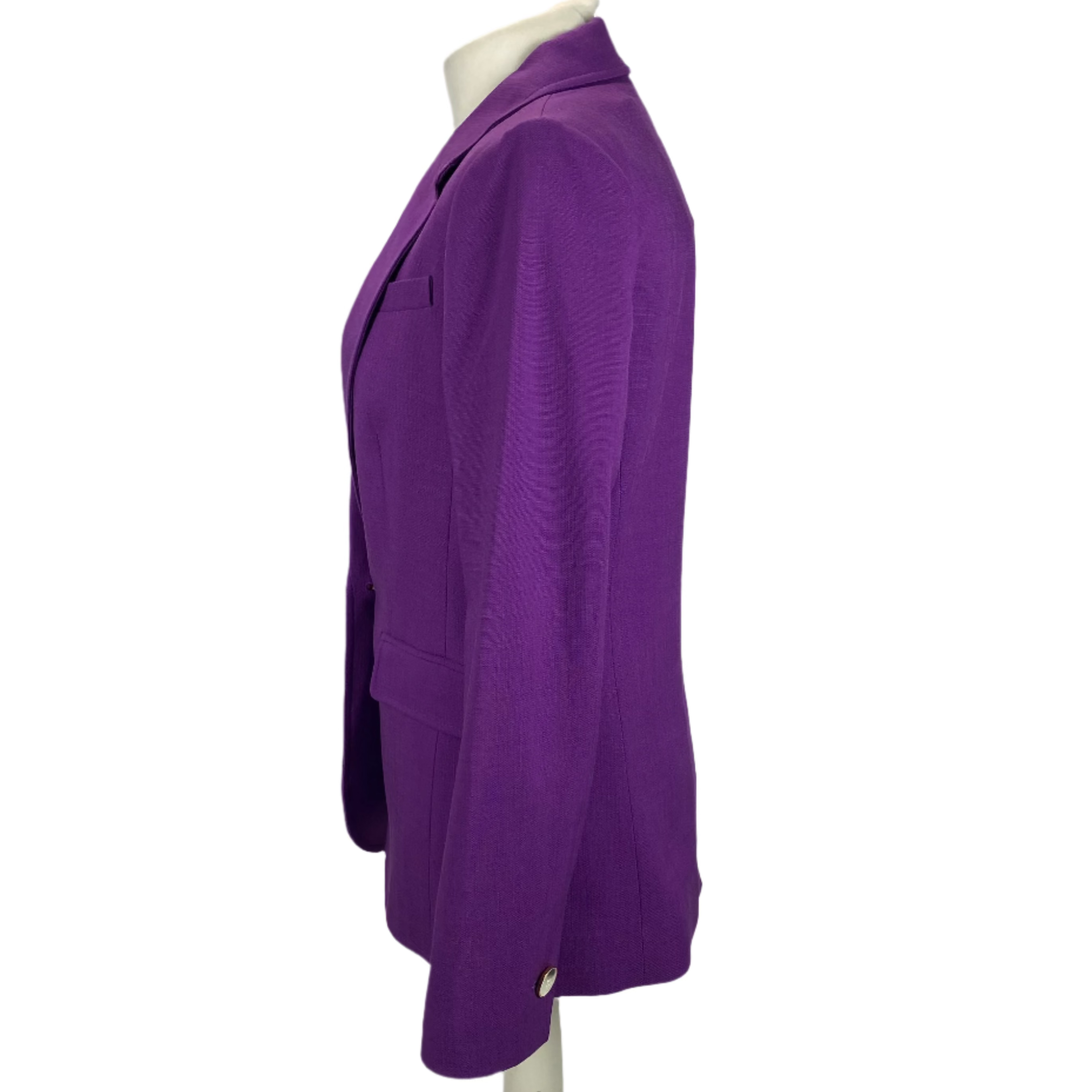 Me&Em Violet Viscose Weave Single Button Jacket XS