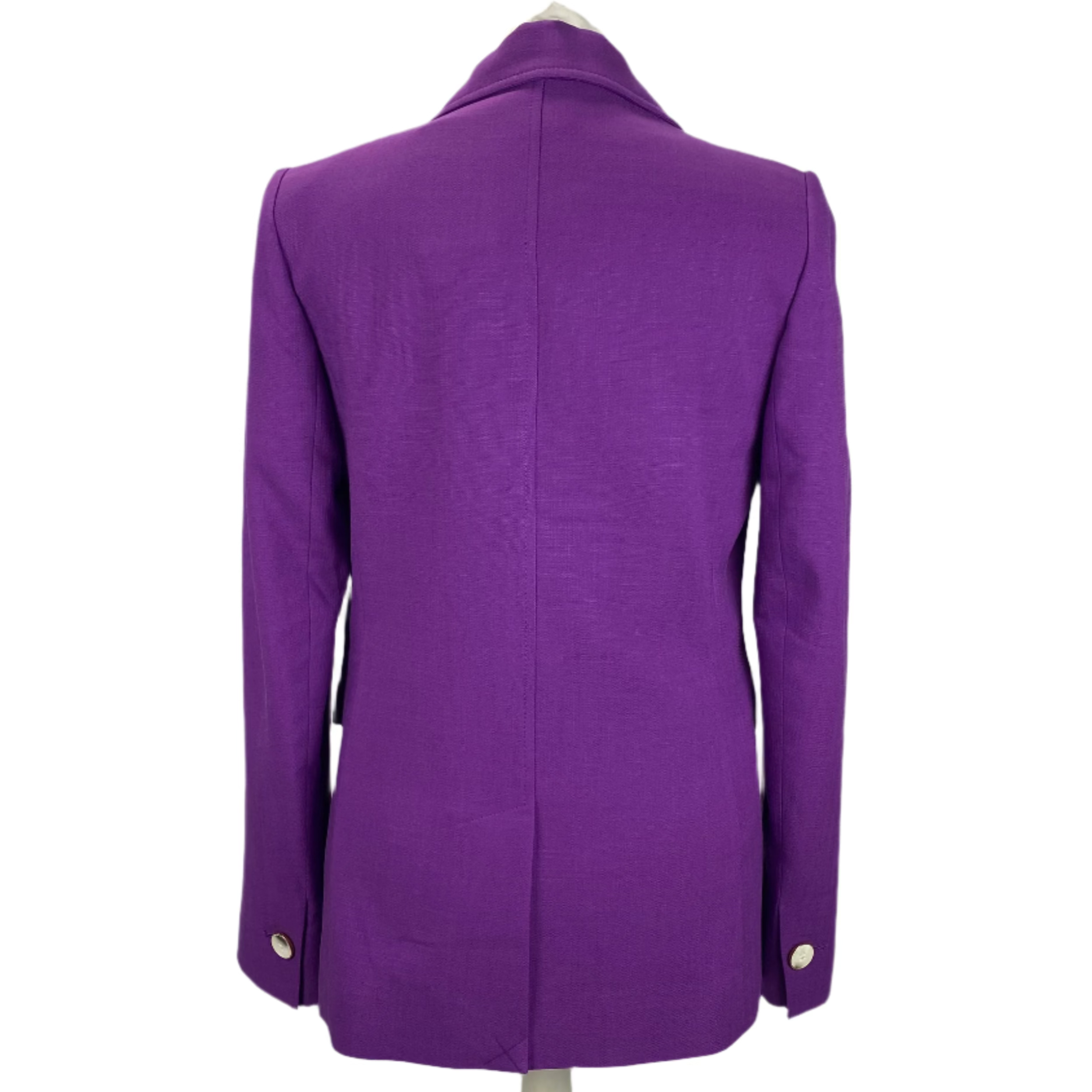 Me&Em Violet Viscose Weave Single Button Jacket XS
