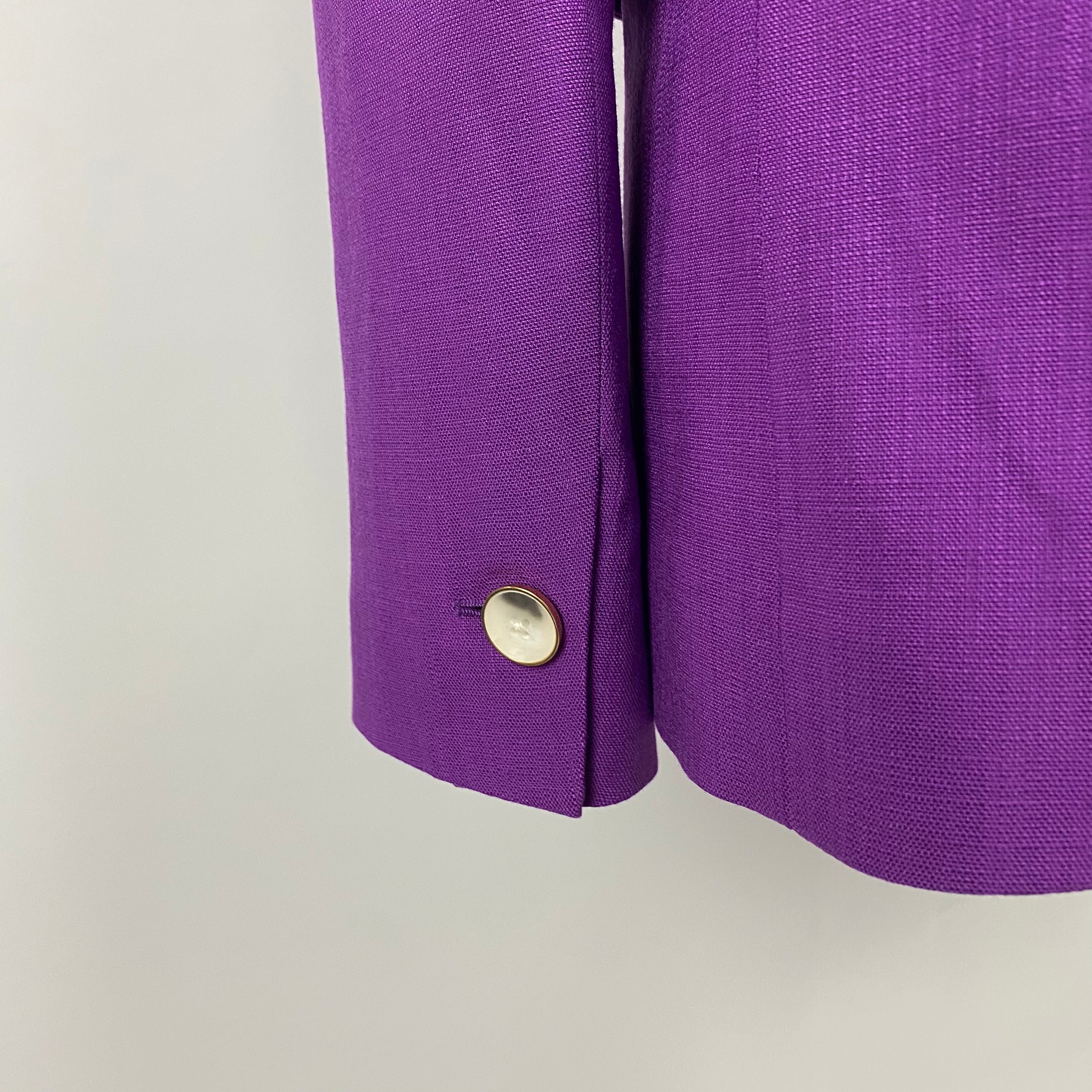 Me&Em Violet Viscose Weave Single Button Jacket XS