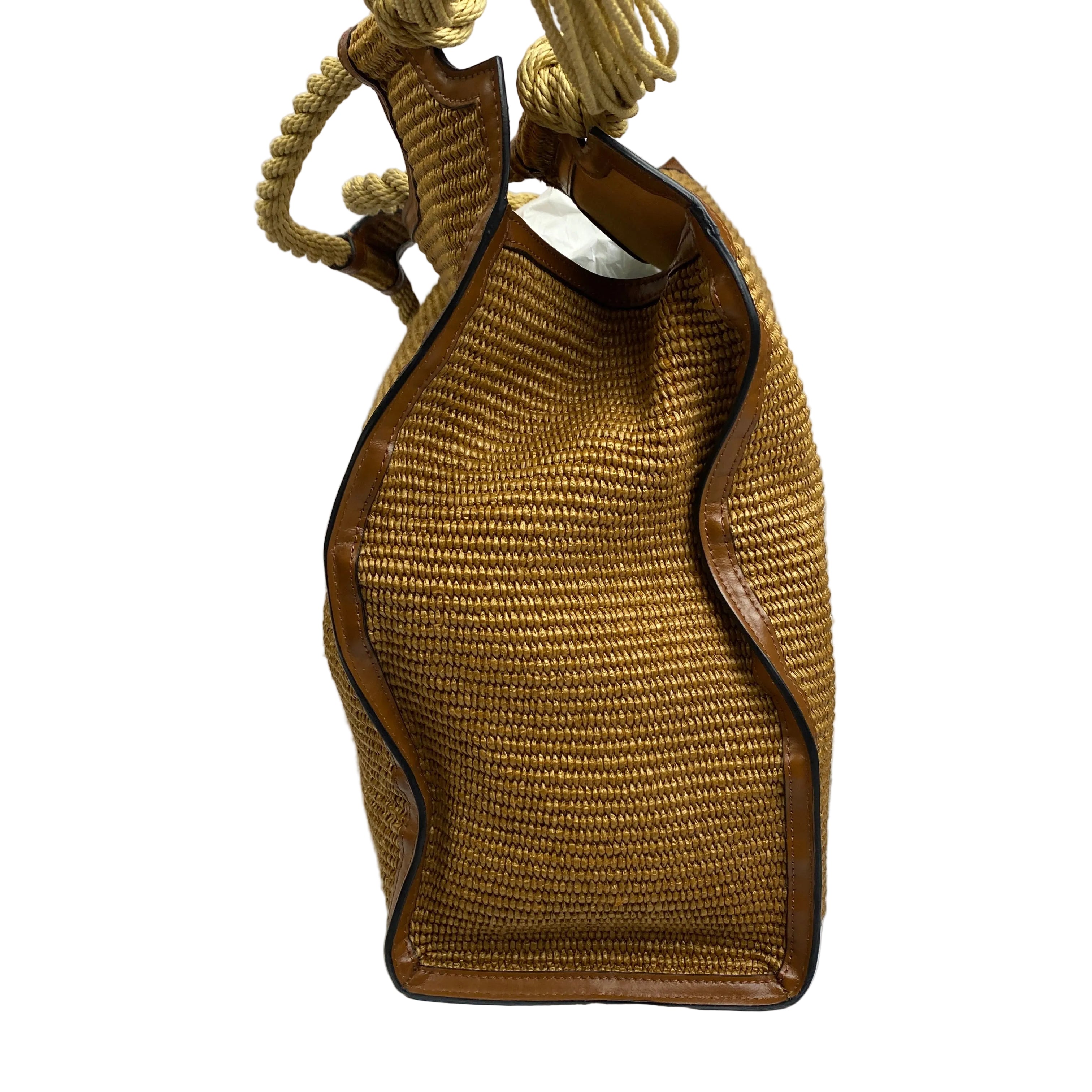 Marni Large Natural Fringed Marcel Raffia Tote Bag