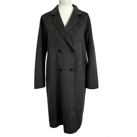 Claudie Pierlot Brand New £590 Charcoal Wool Blend Coat S