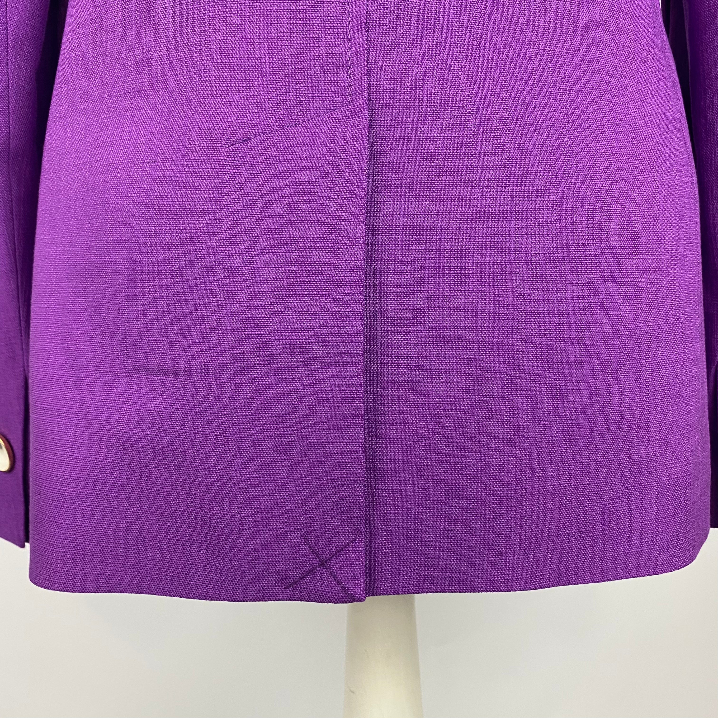 Me&Em Violet Viscose Weave Single Button Jacket XS
