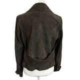 Jaeger Smoke Grey Suede Double Breasted Jacket M