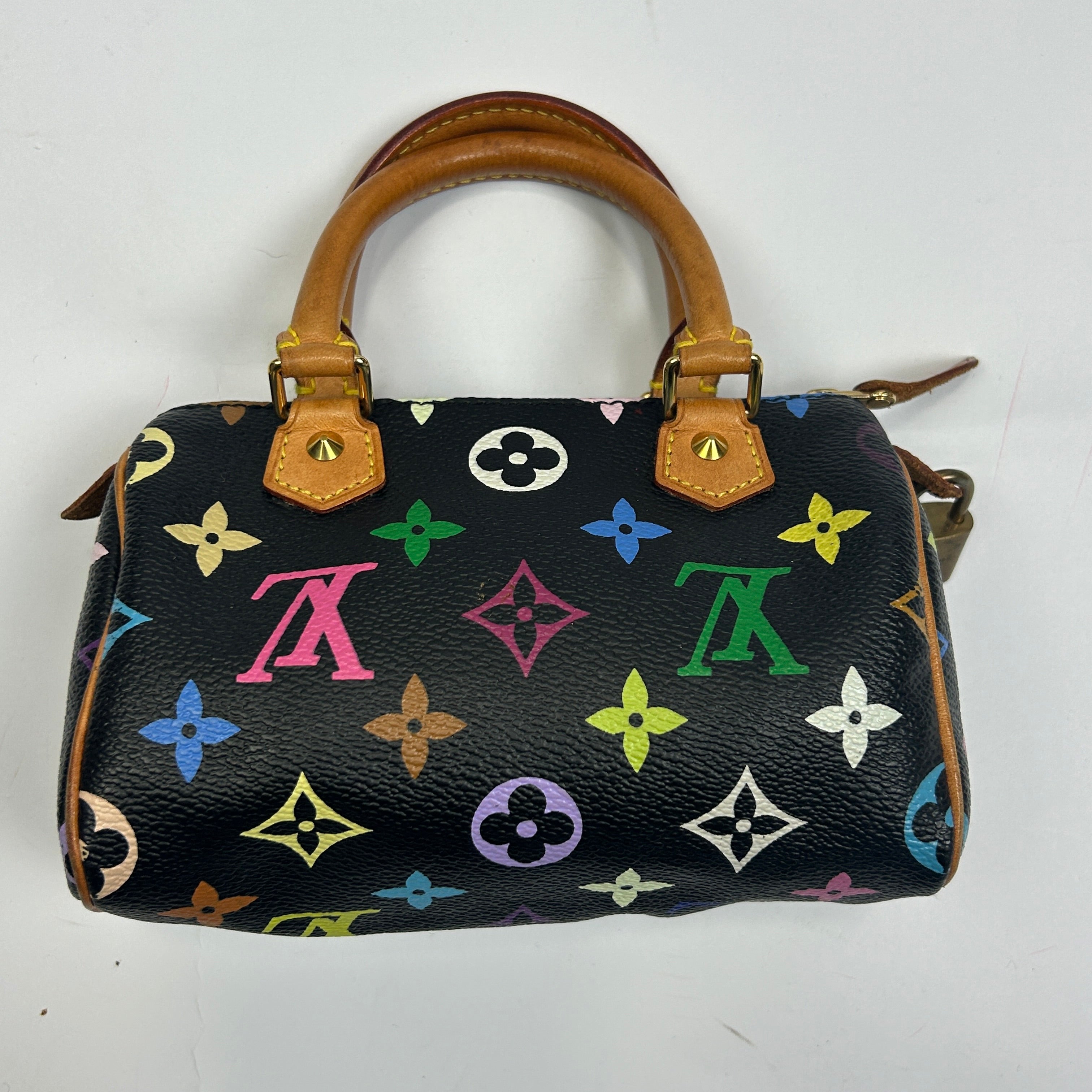 Louis Vuitton Multicolore Black Murakami Mini Speedy Bag