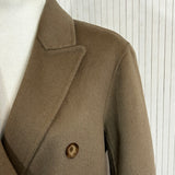 Joseph £855 Cocoa Double Faced Cashmere Mix Cadyn Coat XXS/XS