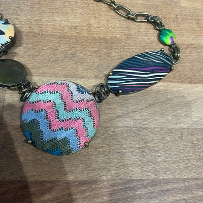 Missoni Multi Coloured Button Necklace