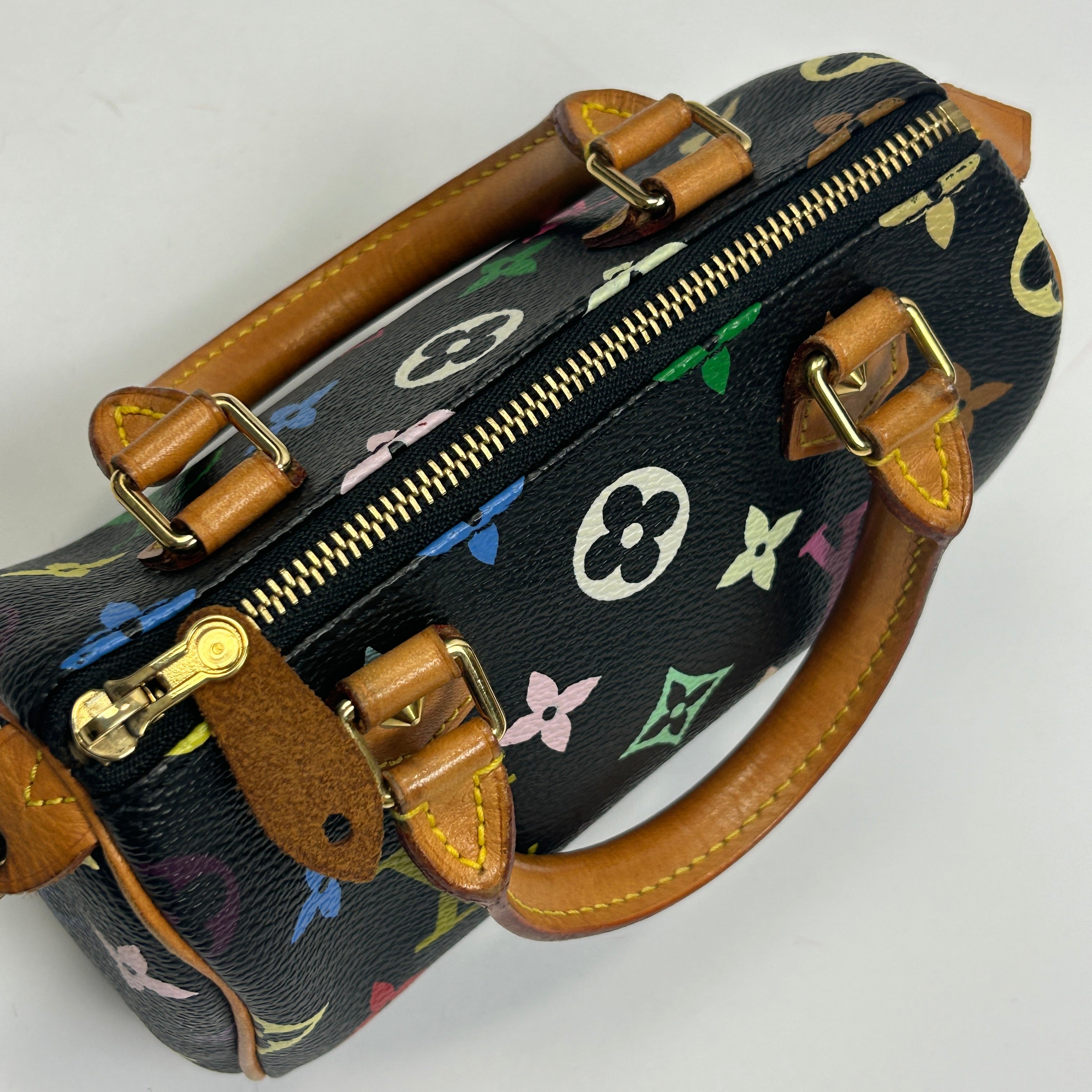 Louis Vuitton Multicolore Black Murakami Mini Speedy Bag