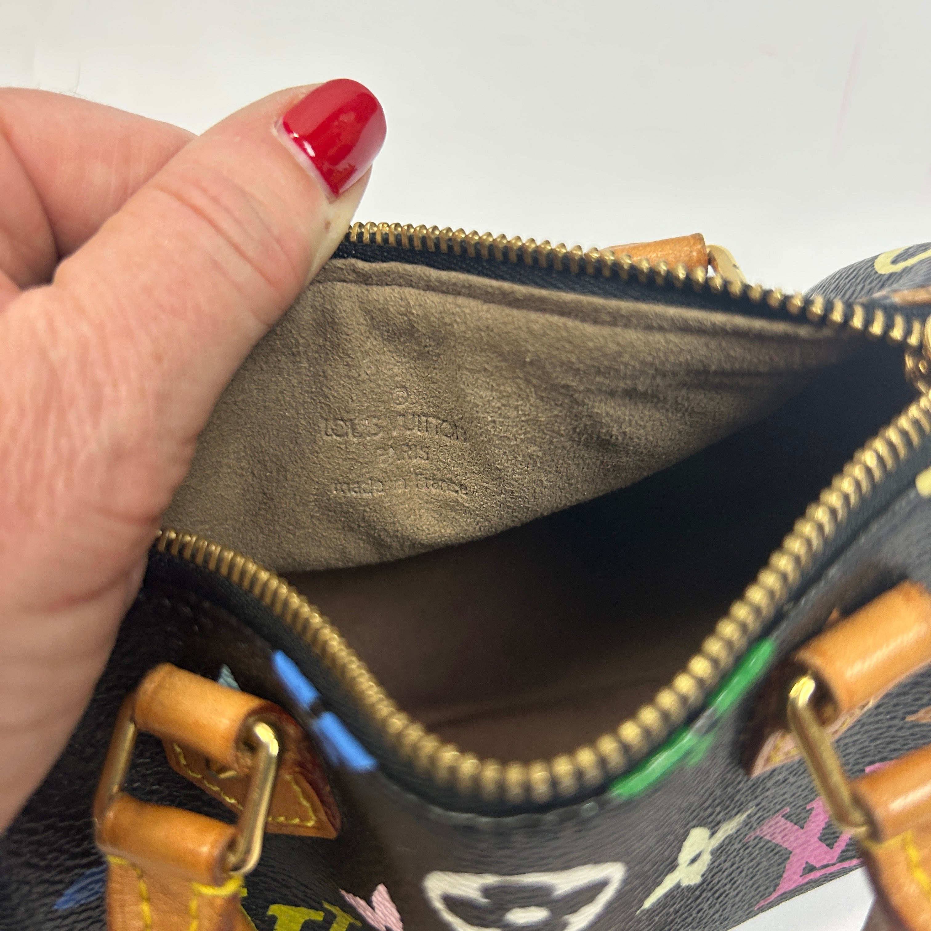 Louis Vuitton Multicolore Black Murakami Mini Speedy Bag