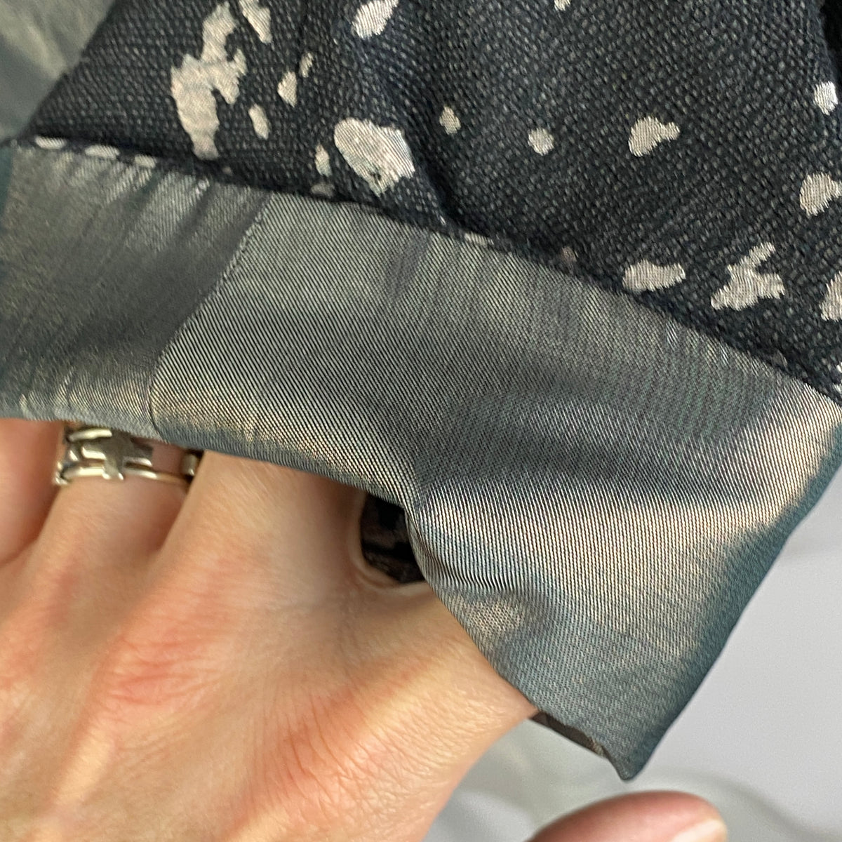 Issey Miyake £1100 Black & Pewter Jacquard Jacket S
