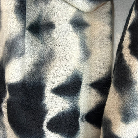 Monochrome TieDye Superfine Pashmina Cashmere Scarf