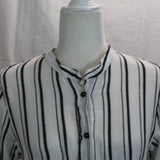Isabel Marant Monochrome Stripe Collarless Shirt S