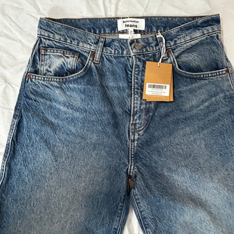 Reformation Brand New £168 Val 90s Acid Wash Jeans 29