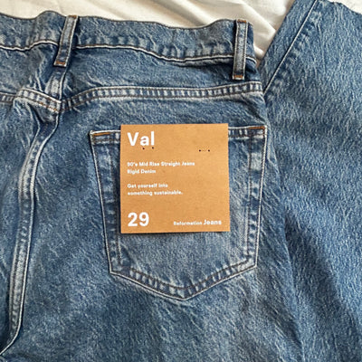 Reformation Brand New £168 Val 90s Acid Wash Jeans 29