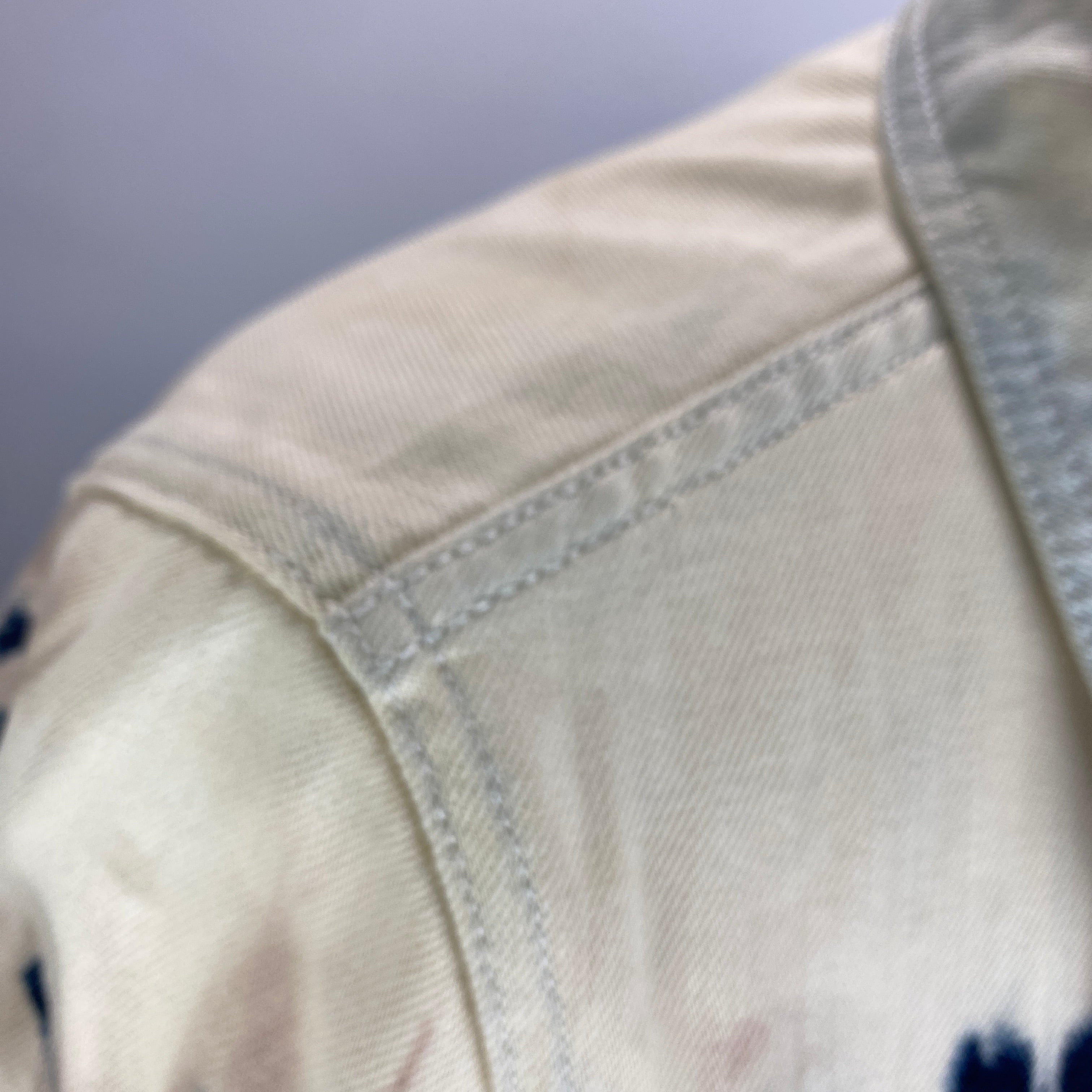 Christian Dior Cream Tie Dye Denim Workman's Jacket XS