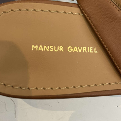 Mansur Gavriel Tan Leather Slingback Pumps 37.5