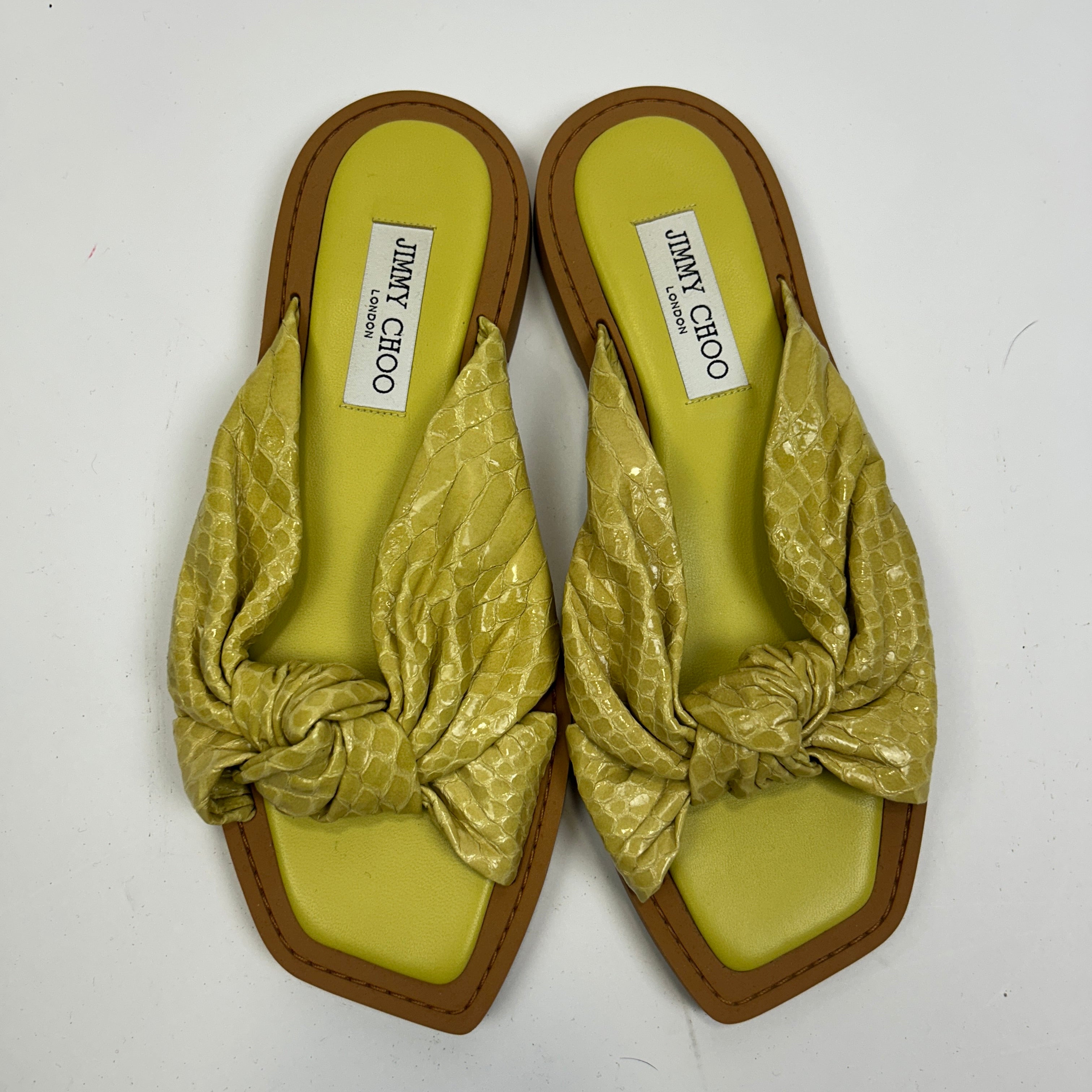 Jimmy Choo £370 Tropica Gel Snake Slides 39