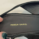 Mansur Gavriel Black Suede Slingback Pumps 37.5