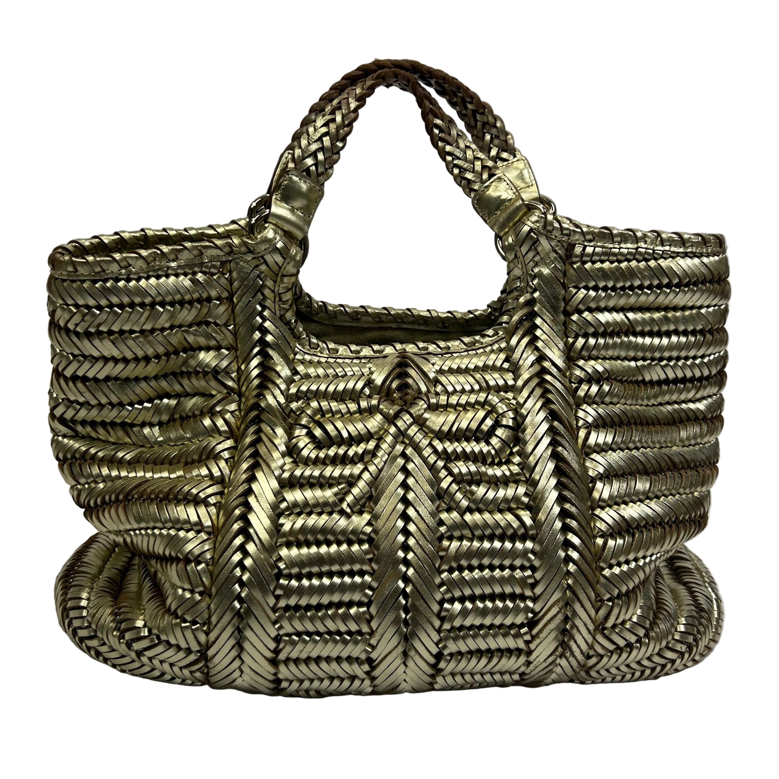 Anya Hindmarch Gold Neeson Tote Bag