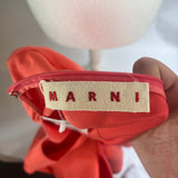 Marni Salmon Cotton & Silk Flared Midi Dress M/L