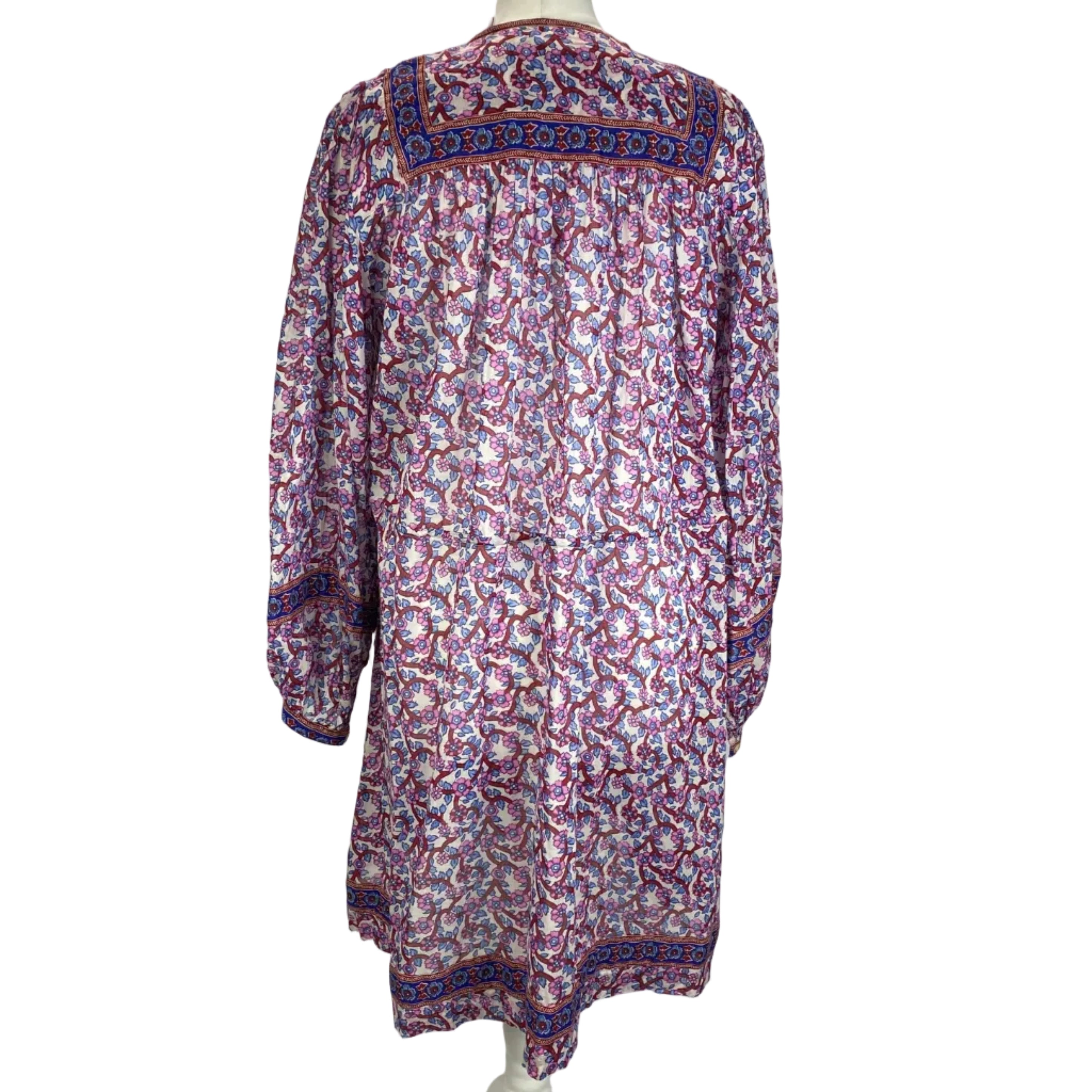 Isabel Marant Etoile New £425 Blue & Pink Gilinesia Midi Dress XS