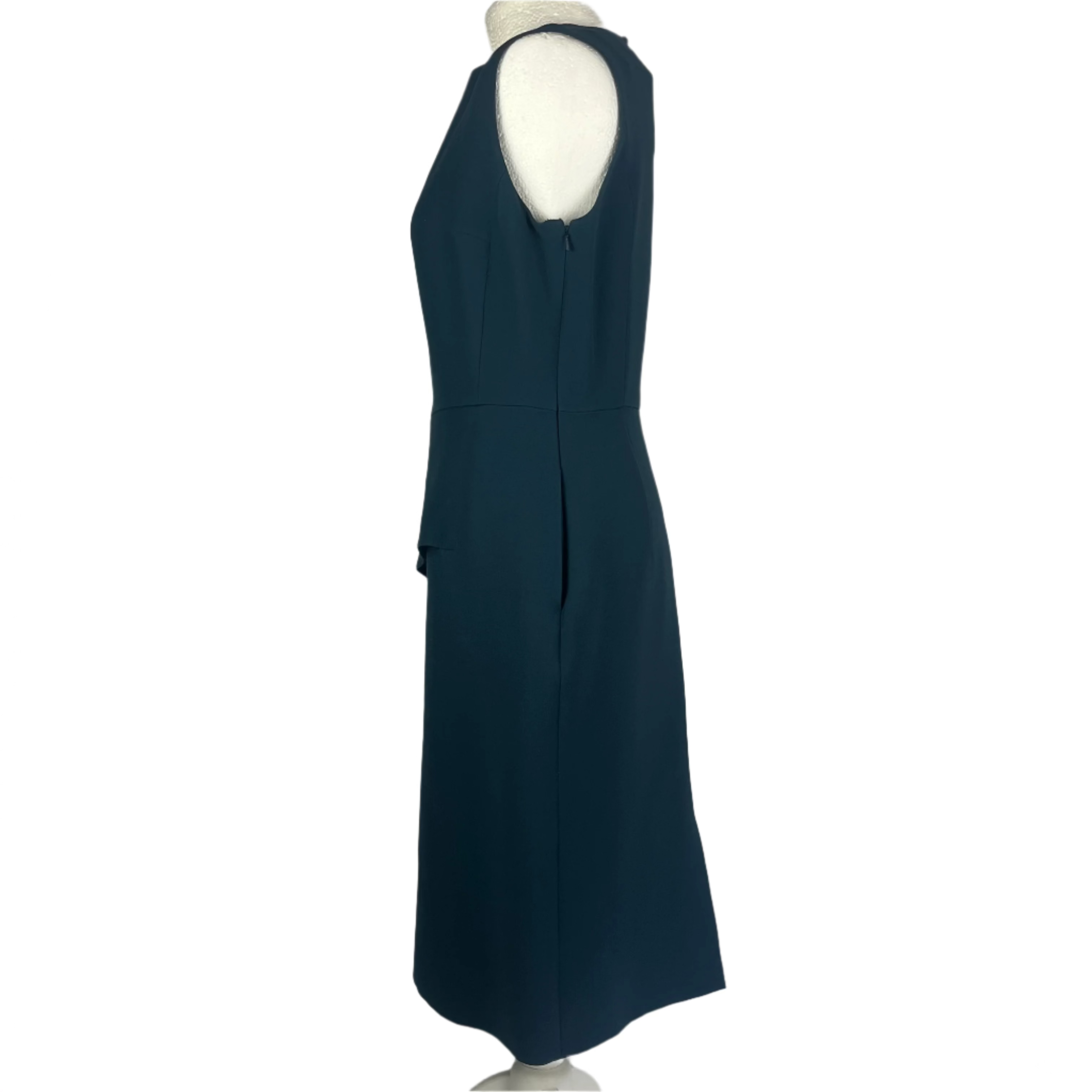 Christian Dior Teal Silk & Wool Midi Dress L